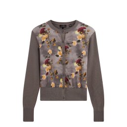 TED BAKER Jachetă Rosalah Floral Printed Woven Front 285654 mid-grey