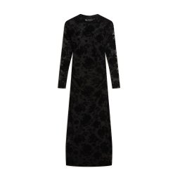 TED BAKER Rochie Cireya Devore Mesh Long Sleeve Midi 285266 black