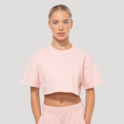 GymBeam Tricou pentru femei Cropped Mochi Pink S