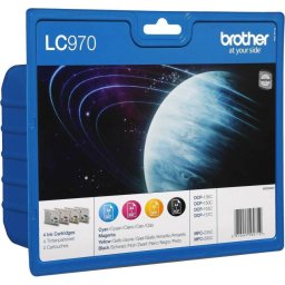 Set Cartuse Cerneala Brother LC970VALBP 1300 Pagini Monocrom / Color CMYK