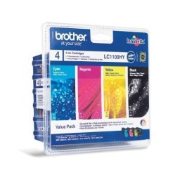 Set Cartuse Cerneala Brother LC1100HY CMYBK 3150 Pagini Cyan Magenta Galben Negru