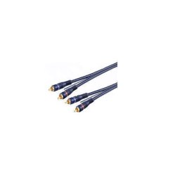 Cablu Goobay tip 2 x RCA tata- 2 x RCA tata 5,0 m albastru