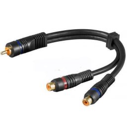 Cablu Goobay tip 1XRCA tata - 2xRCA mama 0.2m