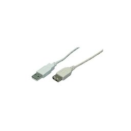 Cablu Logilink CU0010 USB 2.0 Male tip A - USB 2.0 Female tip A 2m gri