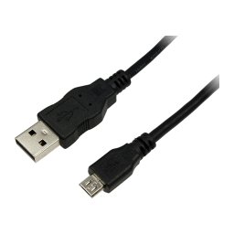 Cablu Logilink CU0058 USB 2.0 Male tip A - microUSB 2.0 Male tip B 1m negru