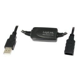 Cablu Logilink UA0143 Repeater USB 2.0 A Male - USB 2.0 A Female 10m negru