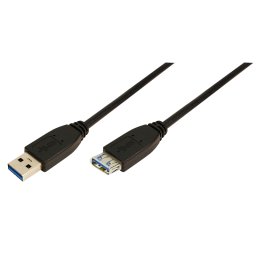 Cablu Logilink CU0043 USB 3.0 A Male - USB 3.0 Female A 3m negru