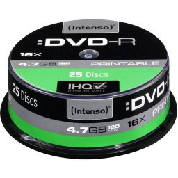 Mediu optic Intenso DVD-R 4.7 GB 16x 25 bucati Printabil