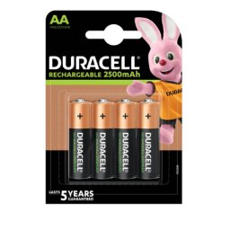 Acumulator Duracell Recharge 2500mAh 4 Bucati Negru