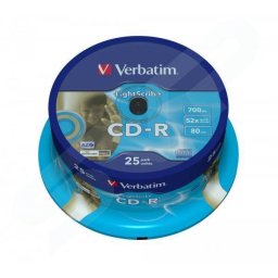 Mediu optic Verbatim BLANK CD-R AZO 52X 700MB 25 bucati