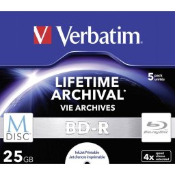Mediu optic Verbatim M-DISC BD-R 25 GB INKJET PRINTABLE