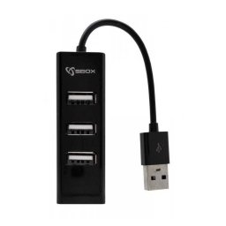 Hub USB SBox H-204R 4 porturi USB 2.0 Negru