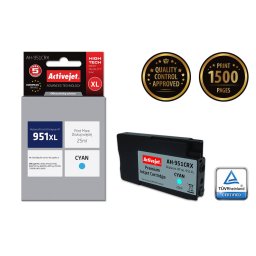 Cartus Cerneala ActiveJet AH-951CRX Compatibil cu HP 951XL CN046AE 25ML Cyan