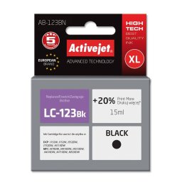 Cartus Cerneala ActiveJet AB-123BN Compatibil cu Brother LC123BK / LC121BK 15ML Negru