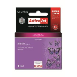 Cartus Cerneala ActiveJet AB-525MN Compatibil cu Brother LC525M 15ML Magenta