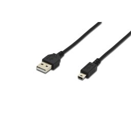 Cablu ASM USB 2.0 HighSpeed Cable USB A M miniUSB B (5pin) M 1,8m