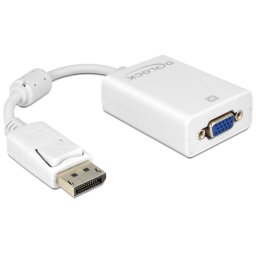 Adaptor Displayport Delock 1.2 tata la VGA mama Alb