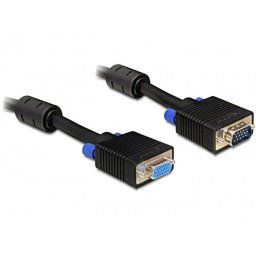 Delock VGA 15T-15M Ecranat 15m Negru