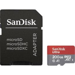 Card Sandisk Ultra microSDXC 200GB 100MB Clasa 10 UHS-I + Adaptor