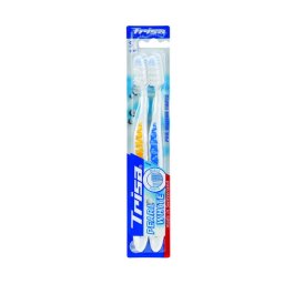 Periuta de dinti manuala Trisa 627755 Pearl White DUO Soft Galben / Albastru