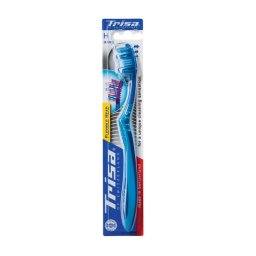 Periuta de dinti manuala Trisa 517437 Flexible Head 3 Hard Albastru