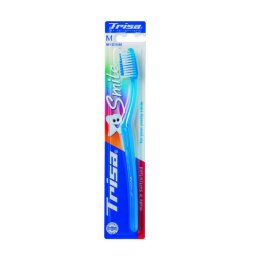 Periuta de dinti manuala Trisa 645915 Smile Medium Albastru