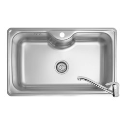 Set 2IN 1 Pyramis Chiuveta Inox INSET 1B SM + Baterie