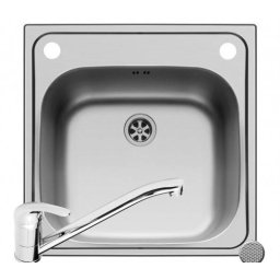 Set 2IN 1 Pyramis Chiuveta Inox INSET 1B LN + Baterie