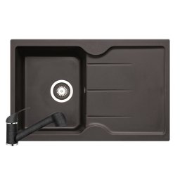 Set Pyramis Chiuveta Granit PORTOS si baterie FIDO Negru