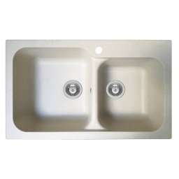 Chiuveta de bucatarie Pyramis Soft Compozit Twin DUROTHEK 1&3/4B