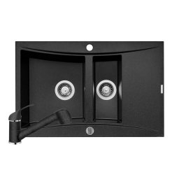 Set Pyramis Chiuveta Granit SOFTLINE si Baterie FIDO Negru