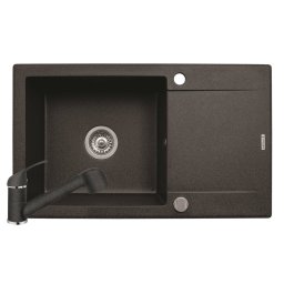 Pachet chiuveta granit MIDO PLUS + Baterie FIDO Pyramis Black