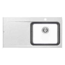 Chiuveta bucatarie granit si inox Pyramis PYRROS 100x52 1B 1D DR Snow