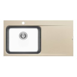 Chiuveta bucatarie granit si inox Pyramis PYRROS 100x52 1B 1D ST Mocha