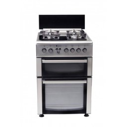 Aragaz Mixt Studio Casa FFM60/60Inox Duetto Gaz 4 Arzatoare 2 Cuptoare Gaz+Electric Inox/ Sticla Neagra