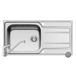 Pachet chiuveta ZEDA EXTRA + Baterie Accel Pyramis Inox