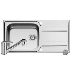 Pachet chiuveta ZEDA EXTRA + Baterie FIDO Pyramis Inox