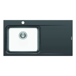Chiuveta bucatarie granit si inox Pyramis PYRROS 100x52 1B 1D ST Gri