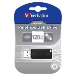 Memorie USB Verbatim Pinstripe 128GB USB 2.0 Black