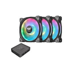 Set 3 ventilatoare Thermaltake Riing Duo 12 LED RGB TT Premium Edition 120mm