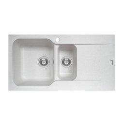 Chiuveta soft compozit de bucatarie Pyramis Level Durothek 1 1/2B 1D ST Alb