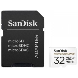 Card microSDHC Sandisk HIGH ENDURANCE 32GB V30 + Adaptor
