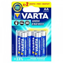 Baterii Varta High Energy AA blister 4+2 bucati