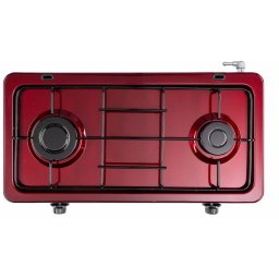 Plita Aragaz LDK AMORFO 2 Gaz 2 arzatoare Bordo + Capac Metalic