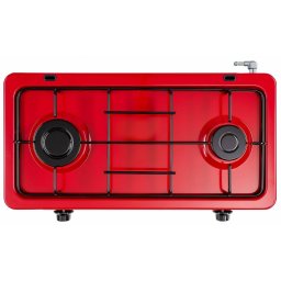 Plita Aragaz LDK AMORFO 2 Gaz 2 arzatoare Red + Capac Metalic
