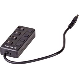 Hub USB AKYGA AK-AD-33 USB 3.0 4 porturi Negru