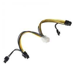 Adaptor AKYGA AK-CA-55 PCI-E 6 pin (f) / 2x PCI-E 6+2 pin (m) 2x 15cm