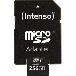Card de memorie Intenso R45 Premium 256GB MicroSDXC Clasa 10 UHS-I U1 + Adaptor SD
