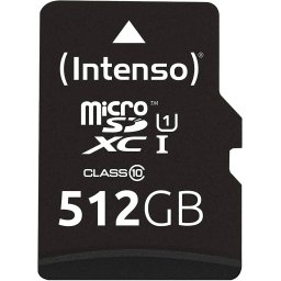 Card de memorie Intenso R45 Premium 512GB MicroSDXC Clasa 10 UHS-I U1 + Adaptor SD