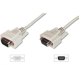 Cablu ASSMANN ELECTRONIC Serial 9pin Male - Serial 9pin Female 5m Beige